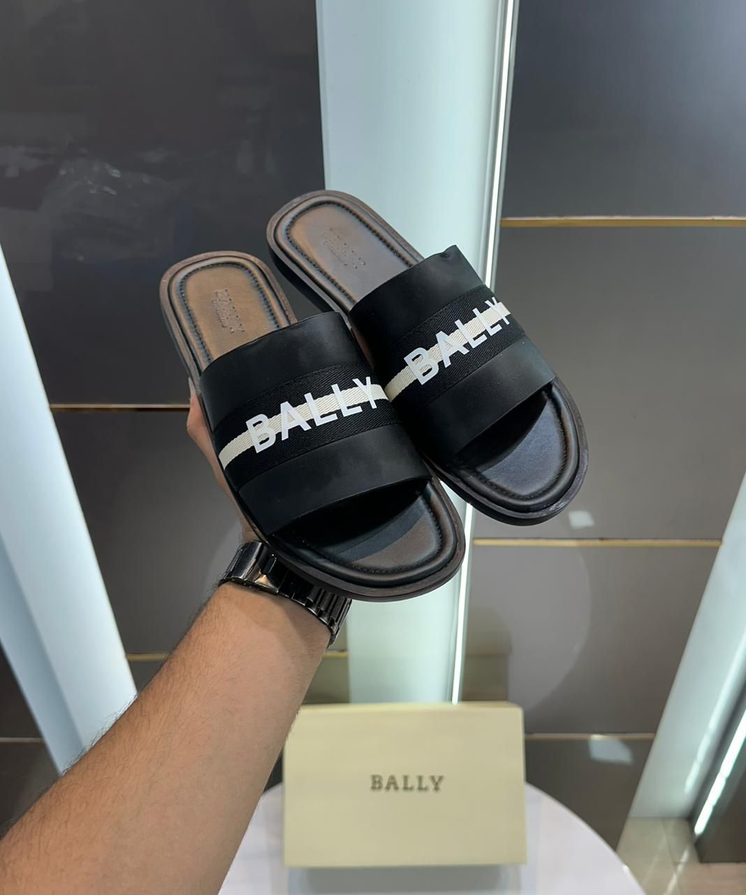 Bally Black Slide for Men