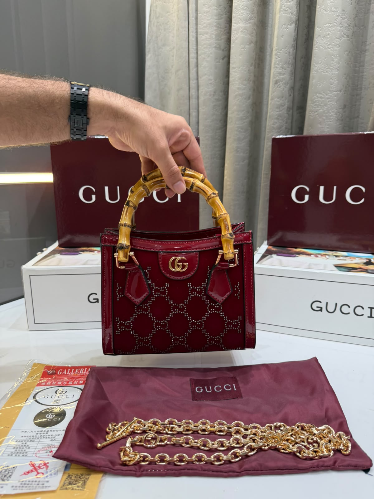 GUCCI Bamboo Mini Tote Bag - Image 4